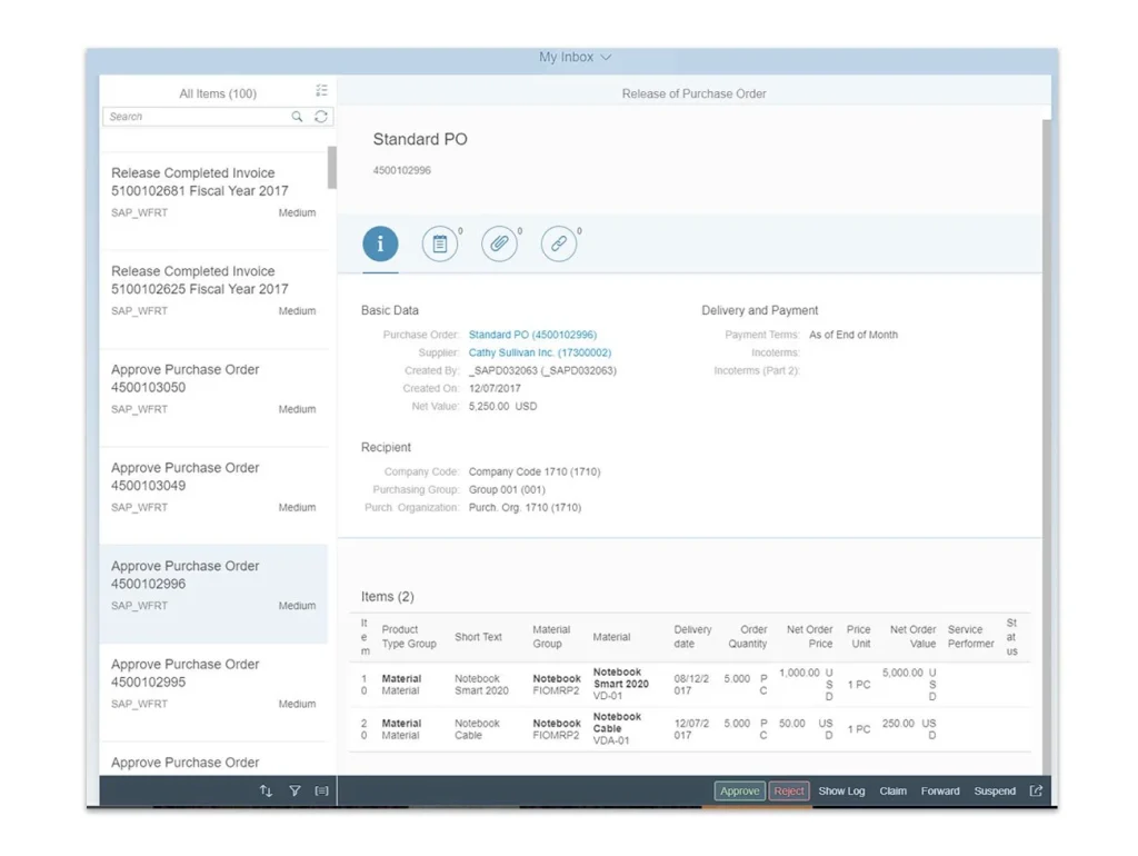 SAP Fiori Approve Service Entry Sheets App SAP MM Fiori apps