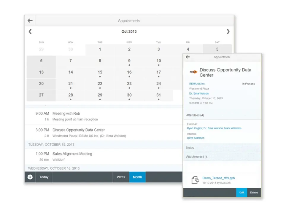 SAP Fiori My Appointments App SAP CRM Fiori Apps Support and Services