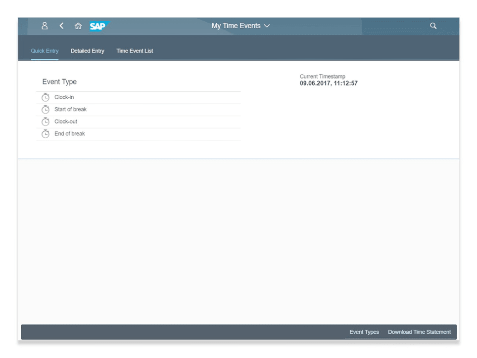 SAP Fiori My Time Events App SAP HR Fiori Apps Support and Services