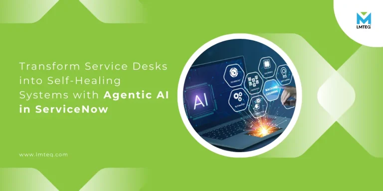 The banner image showcases AI capabilities with a self-healing technology on the right side of the image and the blog title on the left side of the image.