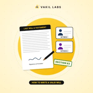 Illustration for the Vakil Labs article: How to Write a Valid Will in India